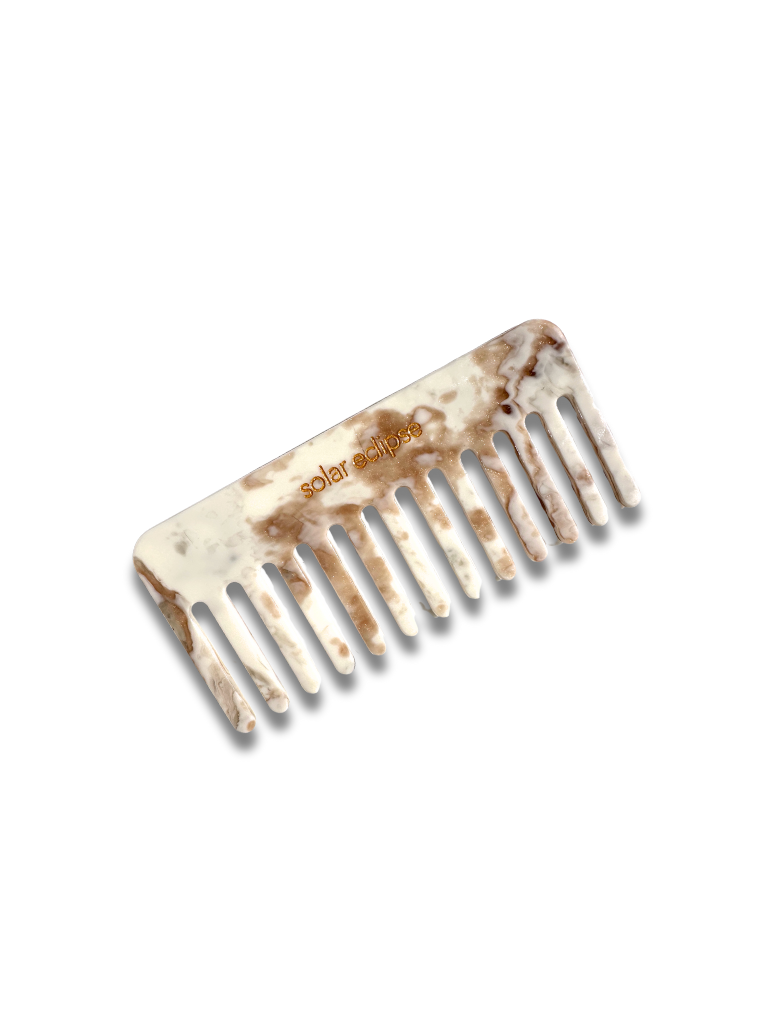 Solar Eclipse - Detangling Wide Tooth Hair Comb | Eco-Friendly Acetate