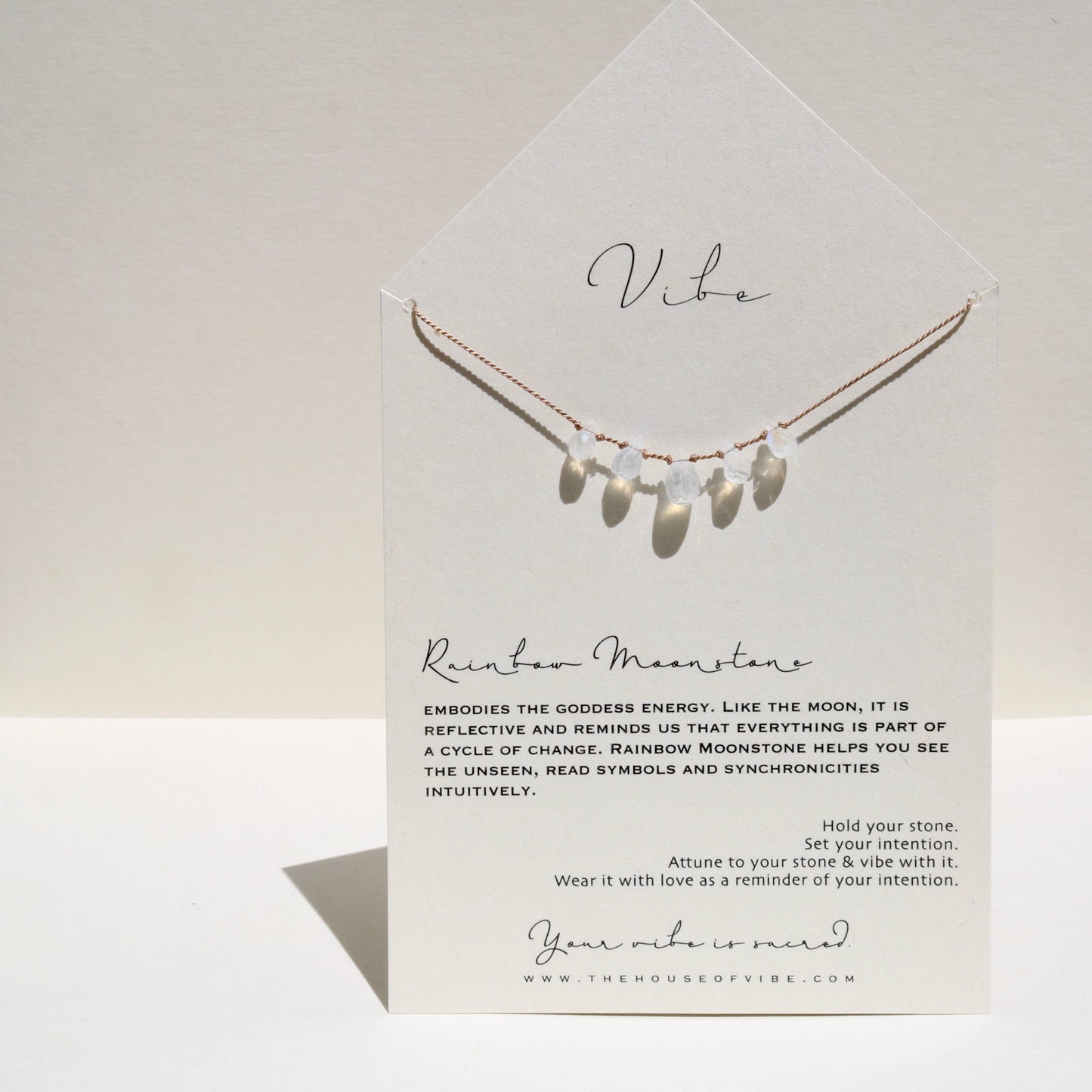 Vibe - VIBE NECKLACE | RAINBOW MOONSTONE DEW DROPS 5