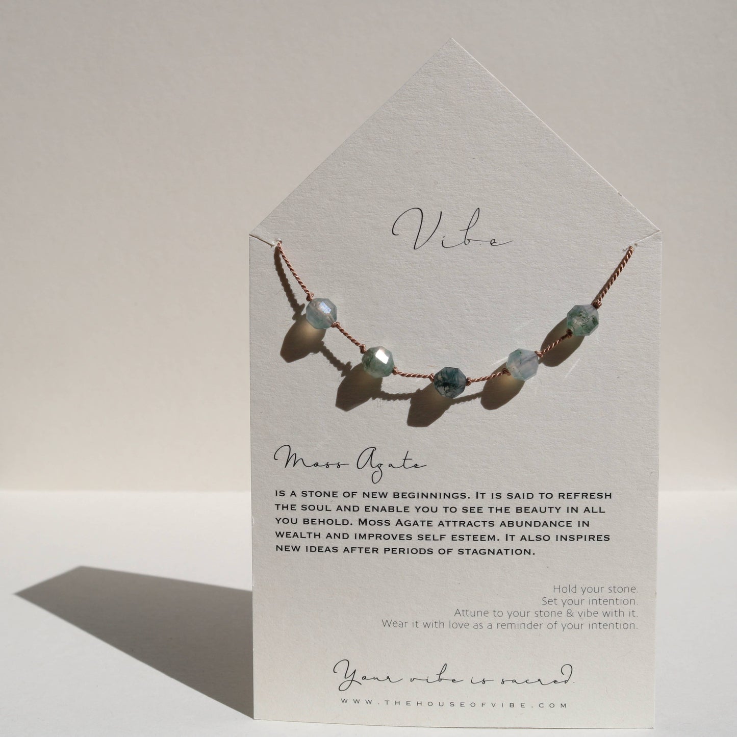 Vibe - VIBE NECKLACE | MOSS AGATE 5 STONE