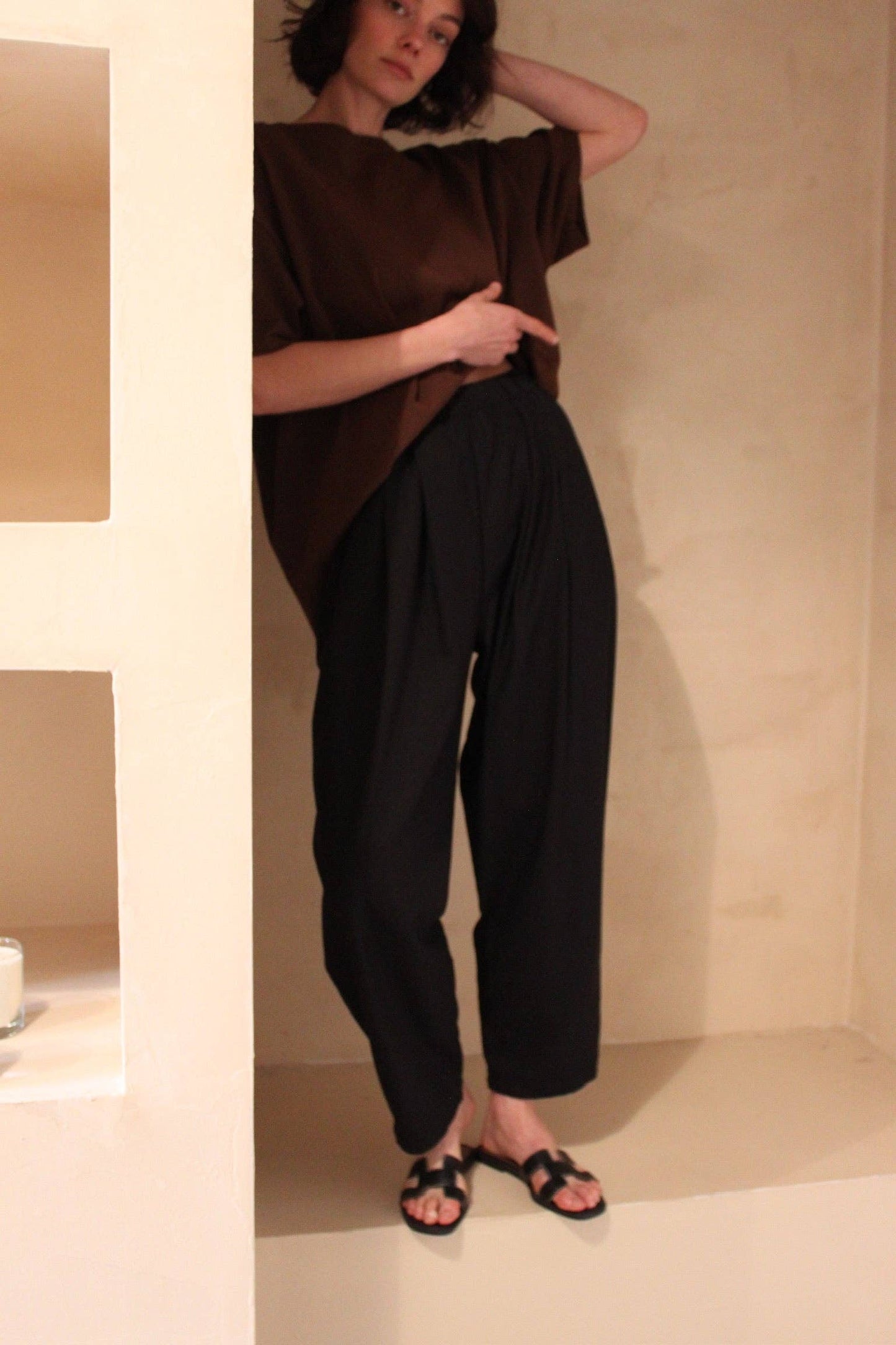 Na Nin - Lena Raw Silk Pant: Cream