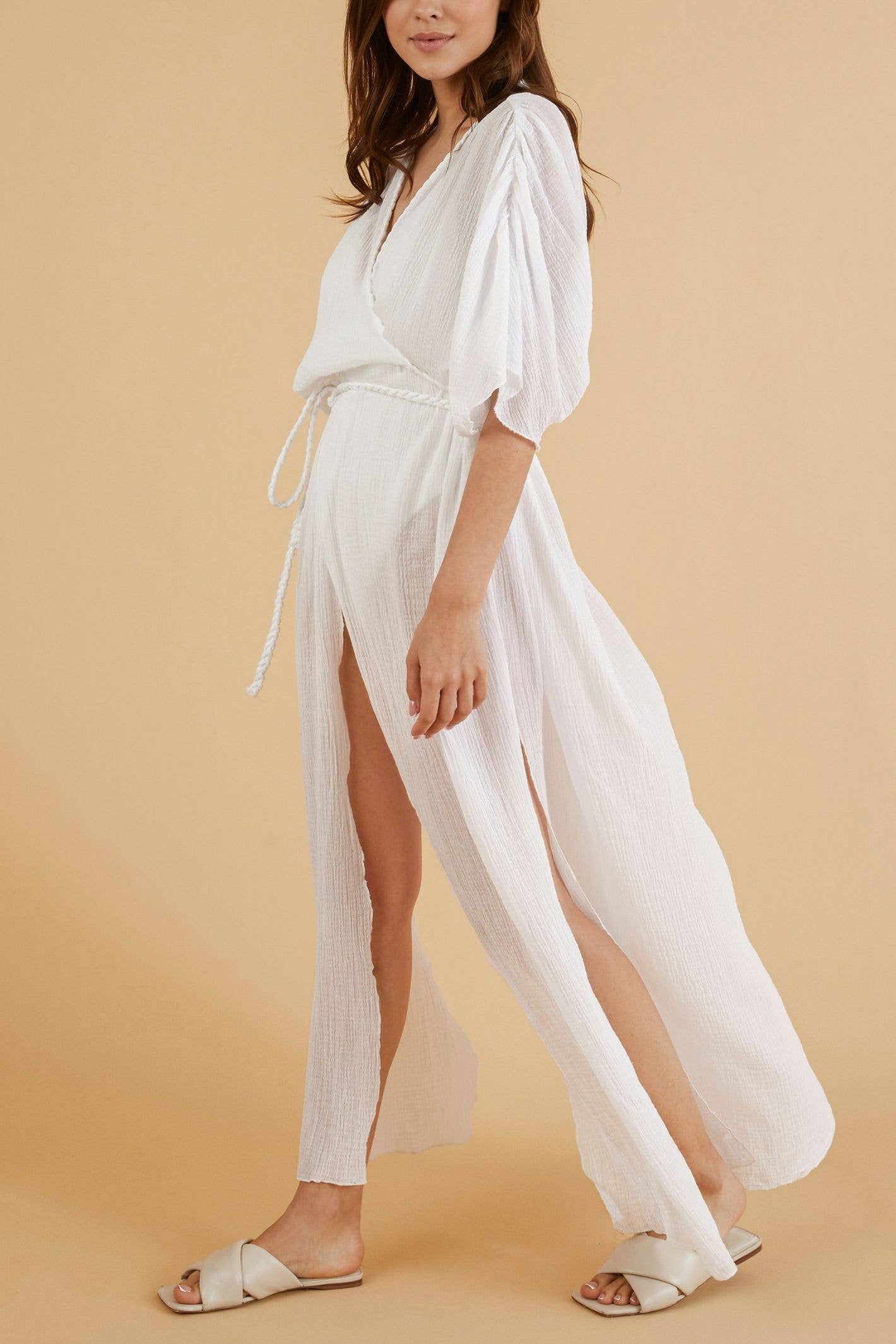 The Handloom - Juniper Kimono - White: White / One Size