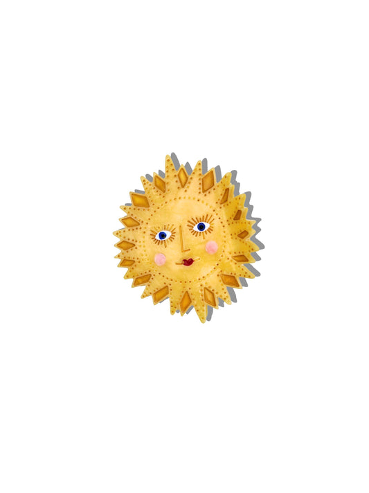 Solar Eclipse - Hand-painted Celestial Sun Claw Hair Clip | Eco-Friendly