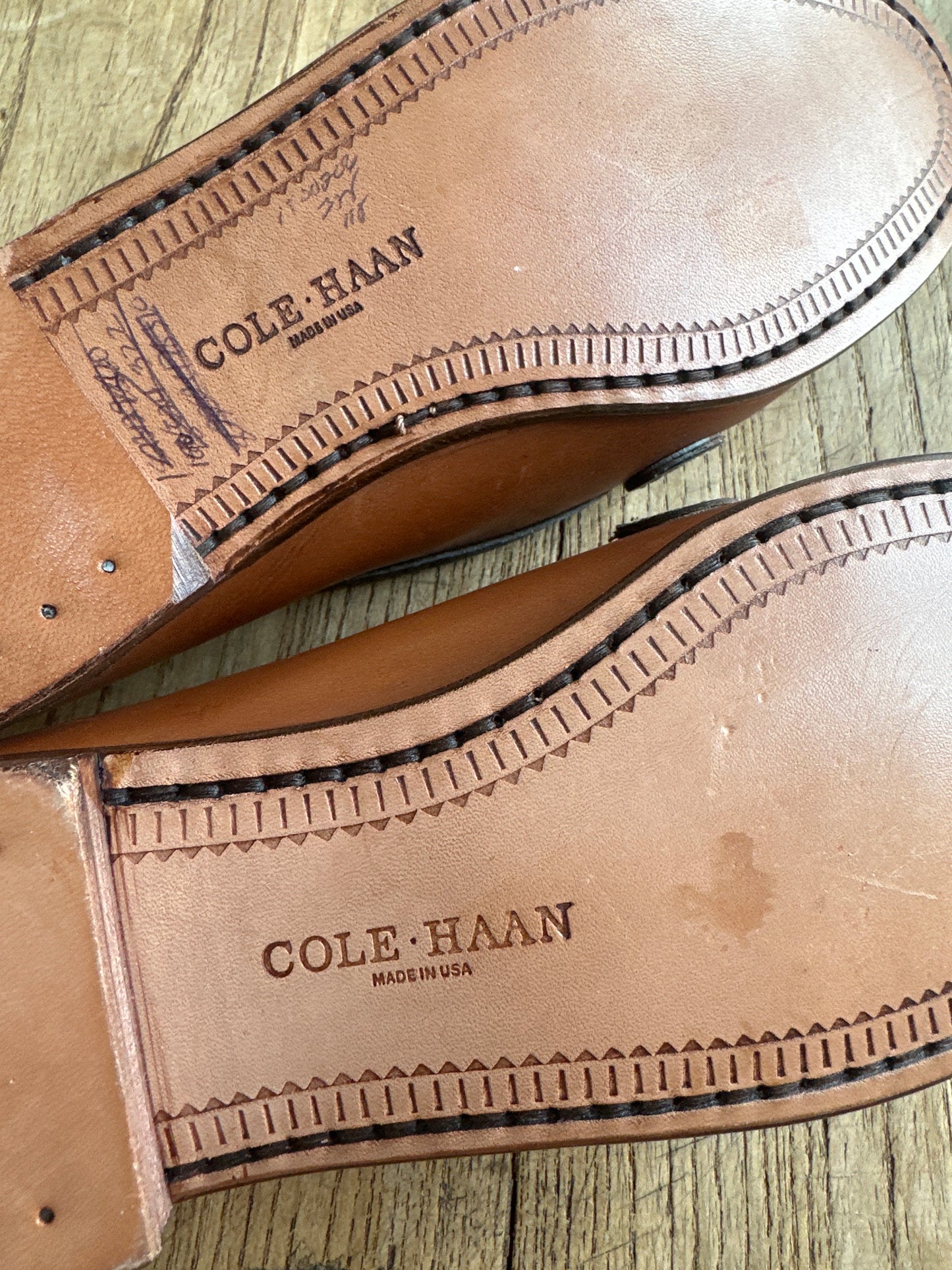 Vintage handmade Cole Haan leather loafers