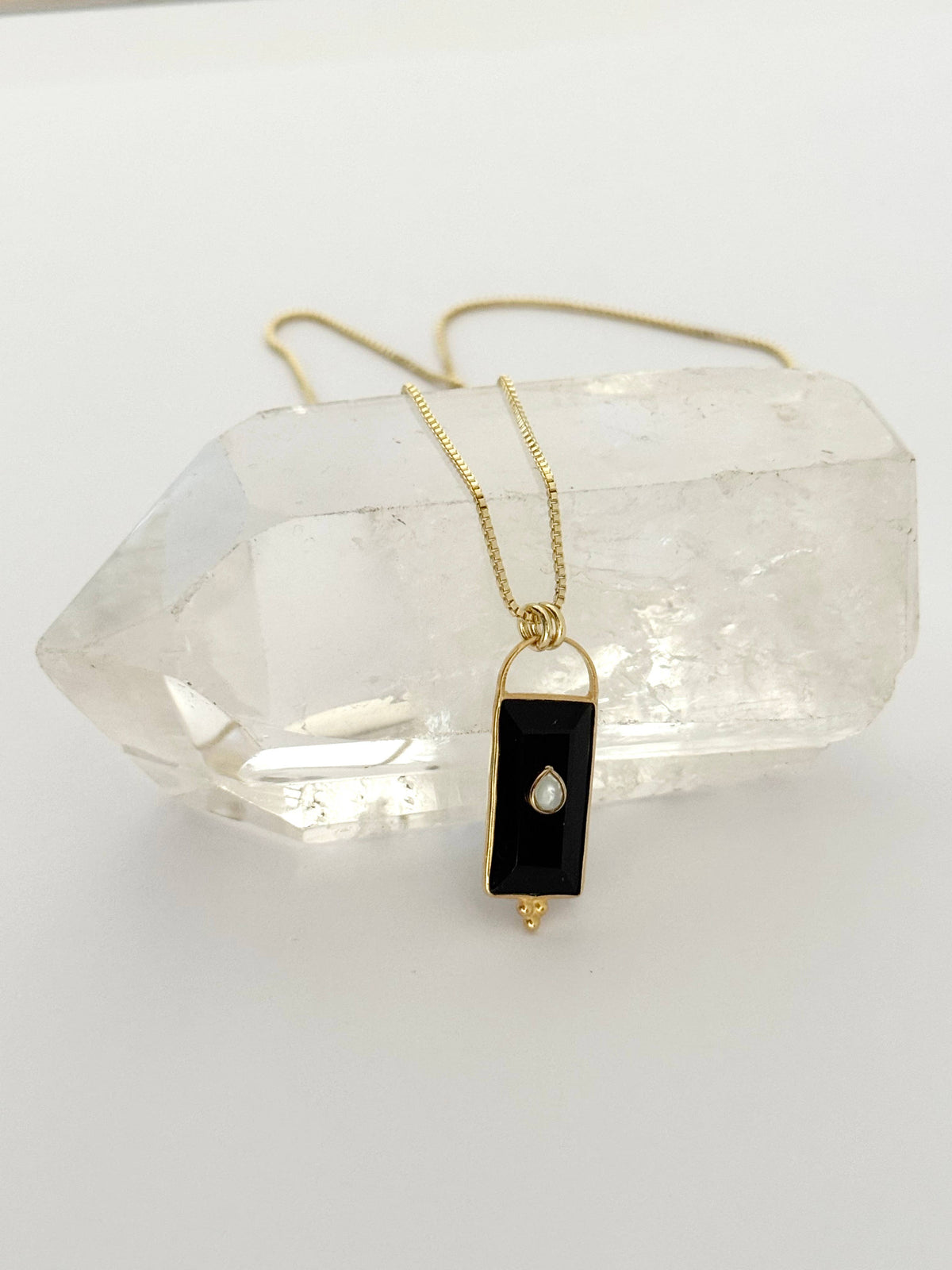 Cosmic Dust Onyx Necklace 