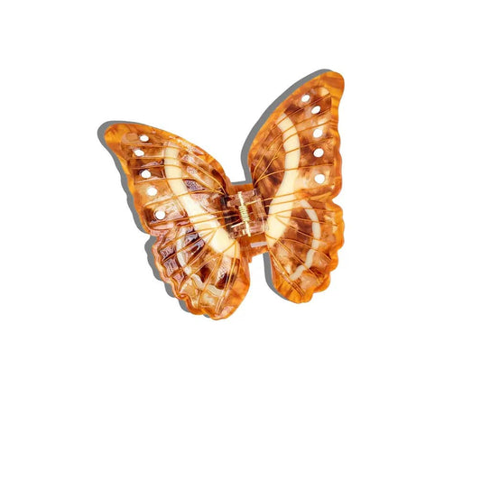 Solar Eclipse - Hand-painted Morpho Butterfly Claw Hair Clip | Eco-Friendly: Brown