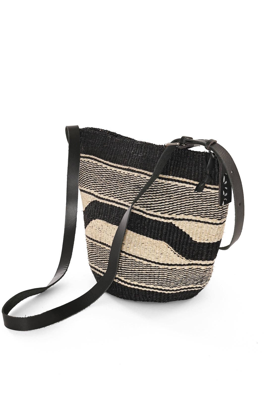 African Modern - Moonlit Mara Patterned Sisal Purse