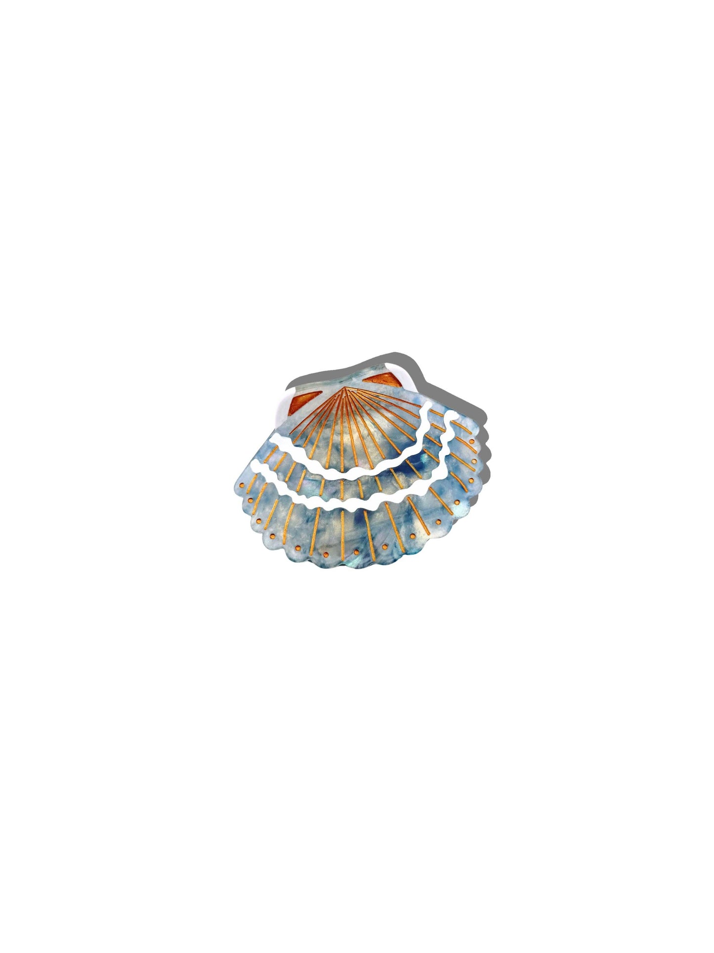 Solar Eclipse - Hand-painted Seashell Claw Hair Clip | Eco-Friendly: Mother of Pearl - Limited Edition