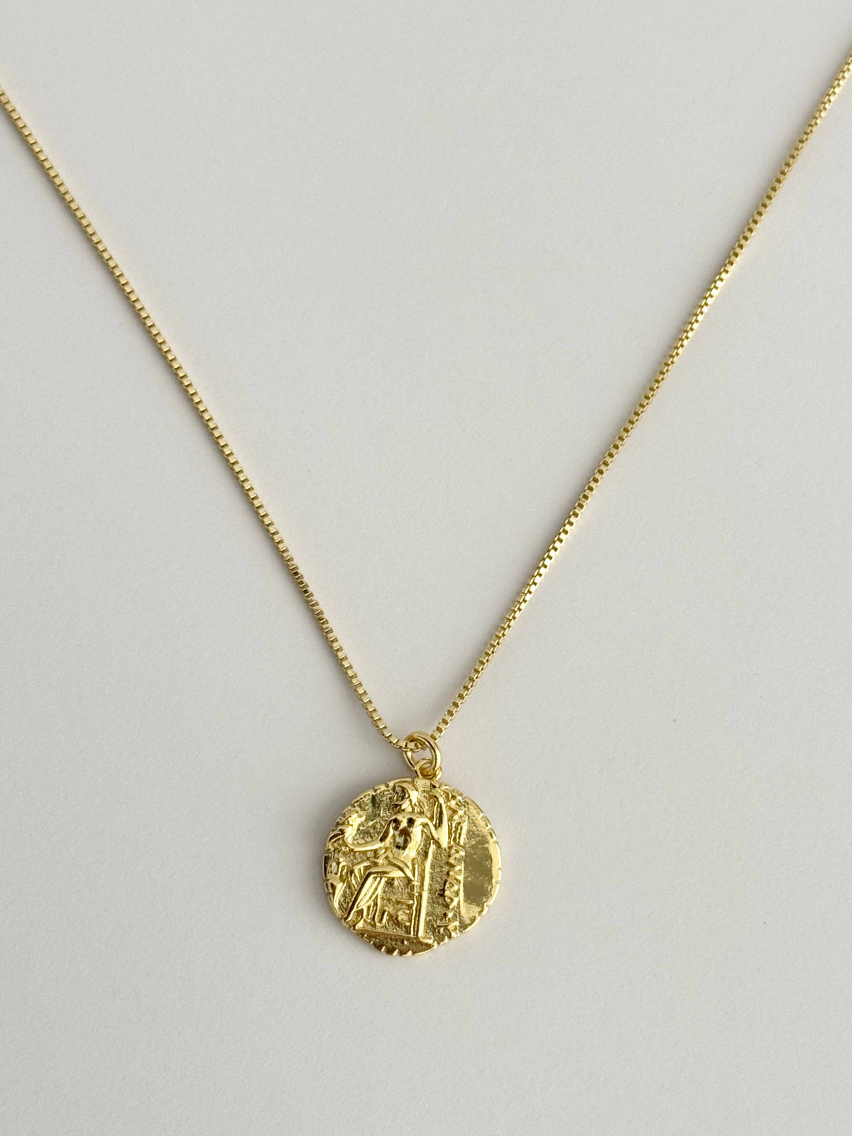 Greek Coin Medallion Necklace 