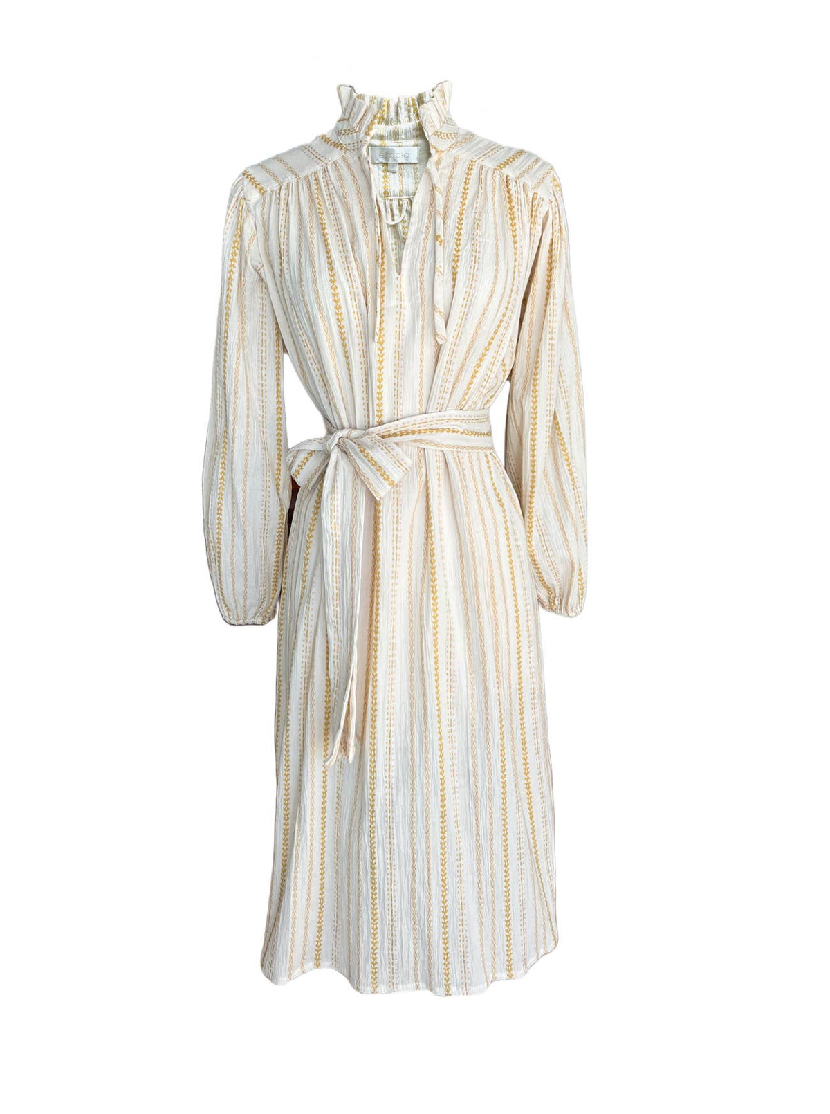 Goldenrod Jacquard Cotton Brett Dress