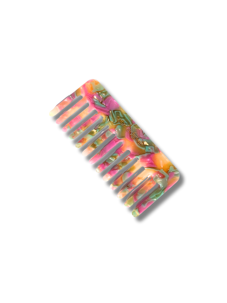 Solar Eclipse - Detangling Wide Tooth Hair Comb | Eco-Friendly Acetate