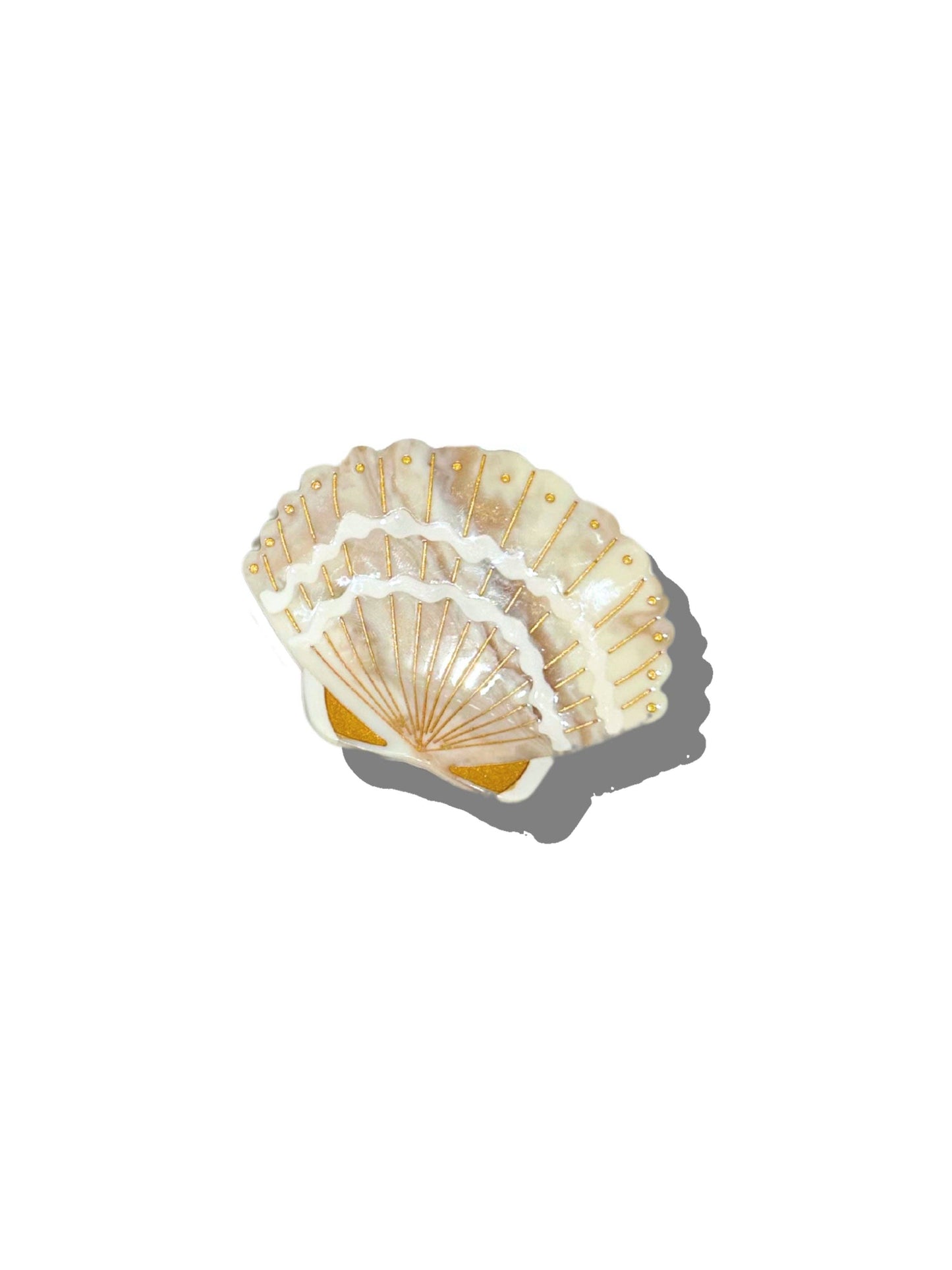Solar Eclipse - Hand-painted Seashell Claw Hair Clip | Eco-Friendly: Mother of Pearl - Limited Edition