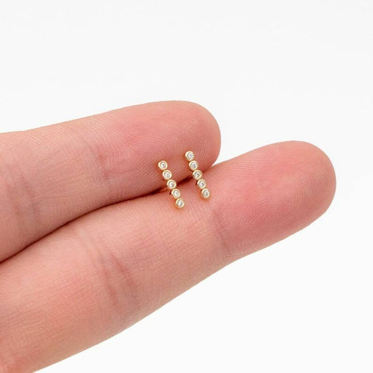 Tramps+Thieves - Little Mornings Stud Earrings: 5 CZ
