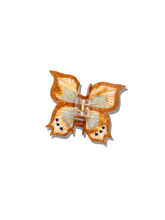 Solar Eclipse - Hand-painted Australian Amethyst Butterfly Claw Hair Clip |