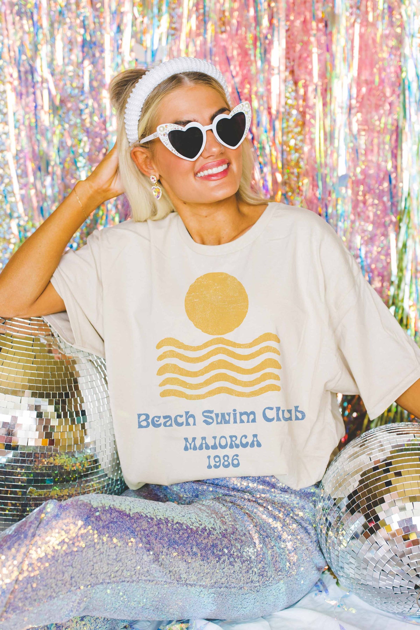 BEACH SWIM CLUB MAJORCA OVERSIZED TEE