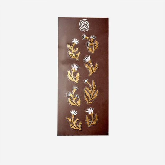 WINONA IRENE - Mini Thistle Flower Gold Foil Sticker Sheet