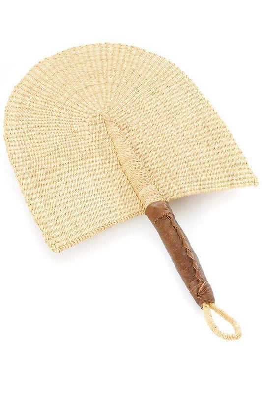 Swahili | AFRICAN MODERN - All Natural Veta Vera African Hand Fan with Leather Handle