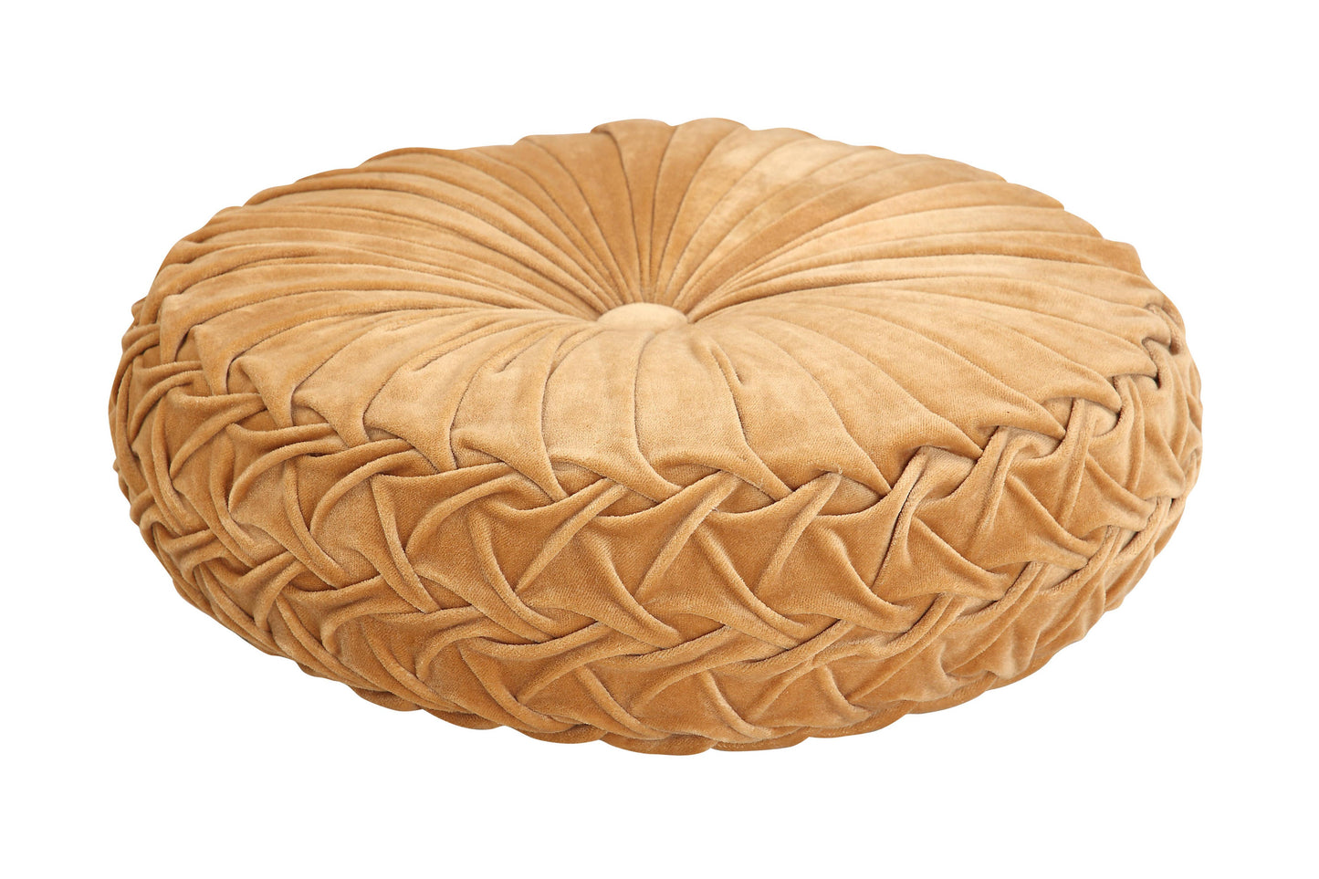 Casa Amarosa - Velvet Round Handmade Pillow, Clay - 16 Inch