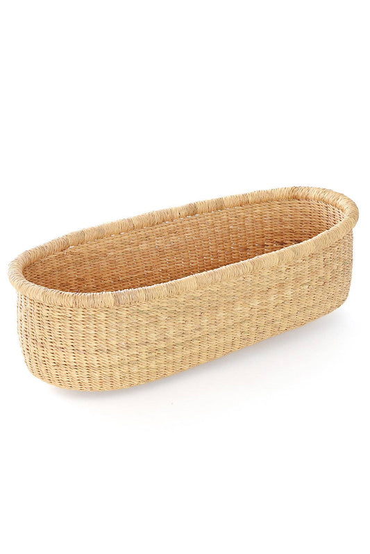 Swahili | AFRICAN MODERN - Oval Tabletop Storage Basket - Natural
