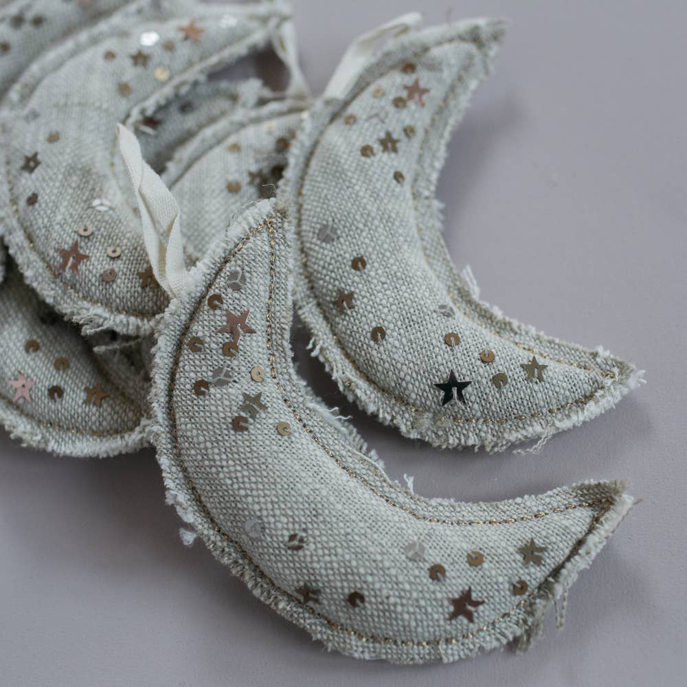 Metallic Confetti Moon Sachet/Ornament