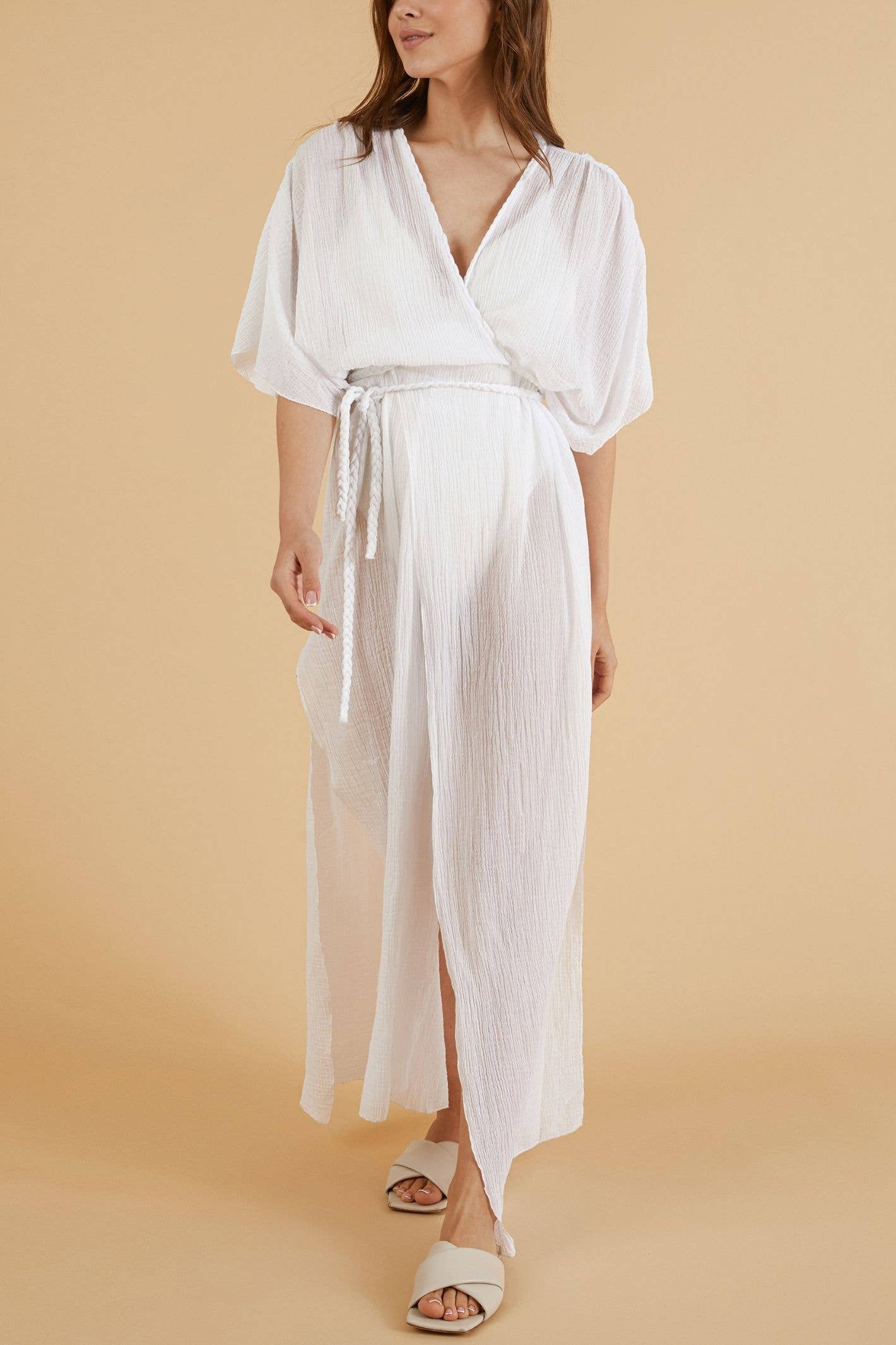 The Handloom - Juniper Kimono - White: White / One Size