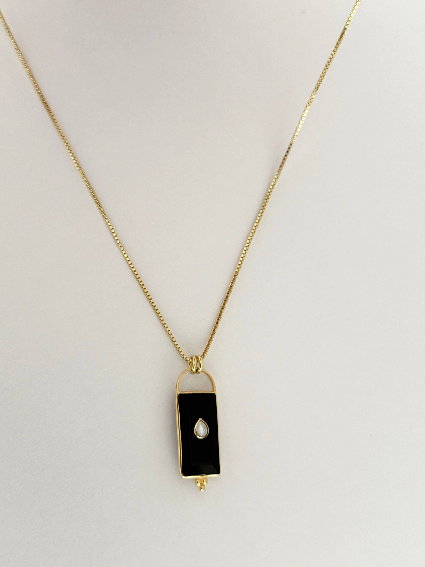 Cosmic Dust Onyx Necklace 