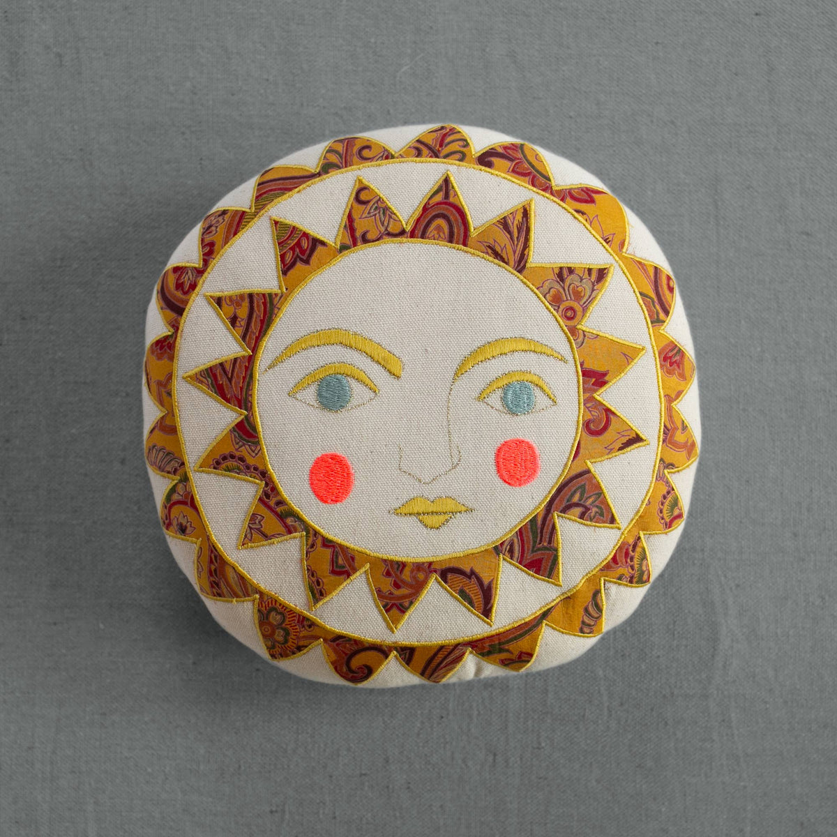 Bright Neon Handmade Sun Pillow
