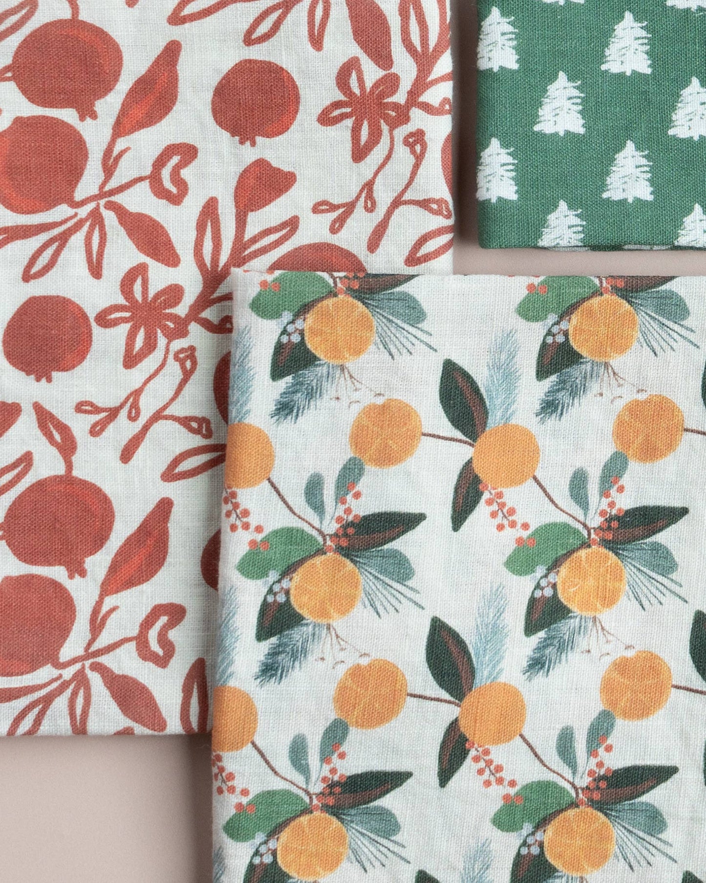 Our Heiday - Pomegranate Linen Tea Towel