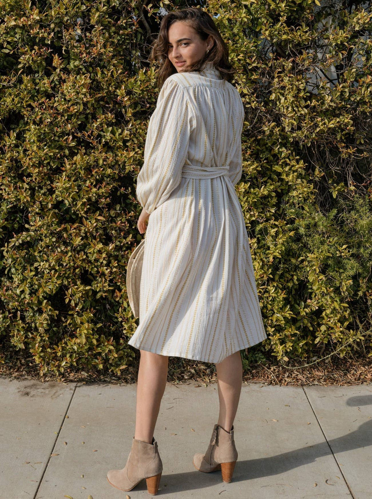 Goldenrod Jacquard Cotton Brett Dress