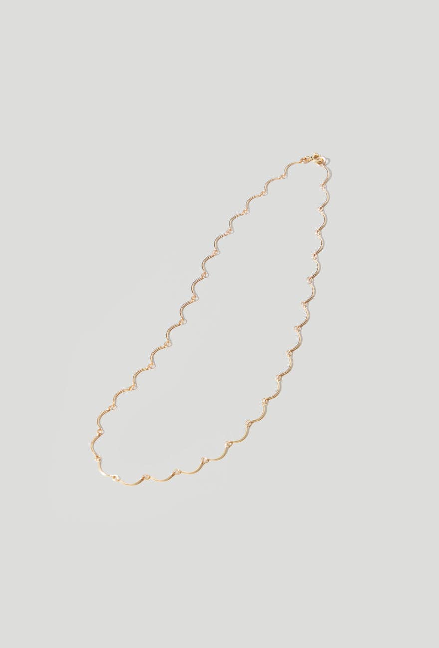 Maslo Jewelry - Scallop Necklace Gold Filled