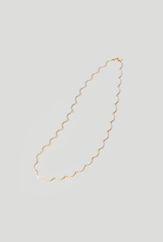 Maslo Jewelry - Scallop Necklace Gold Filled