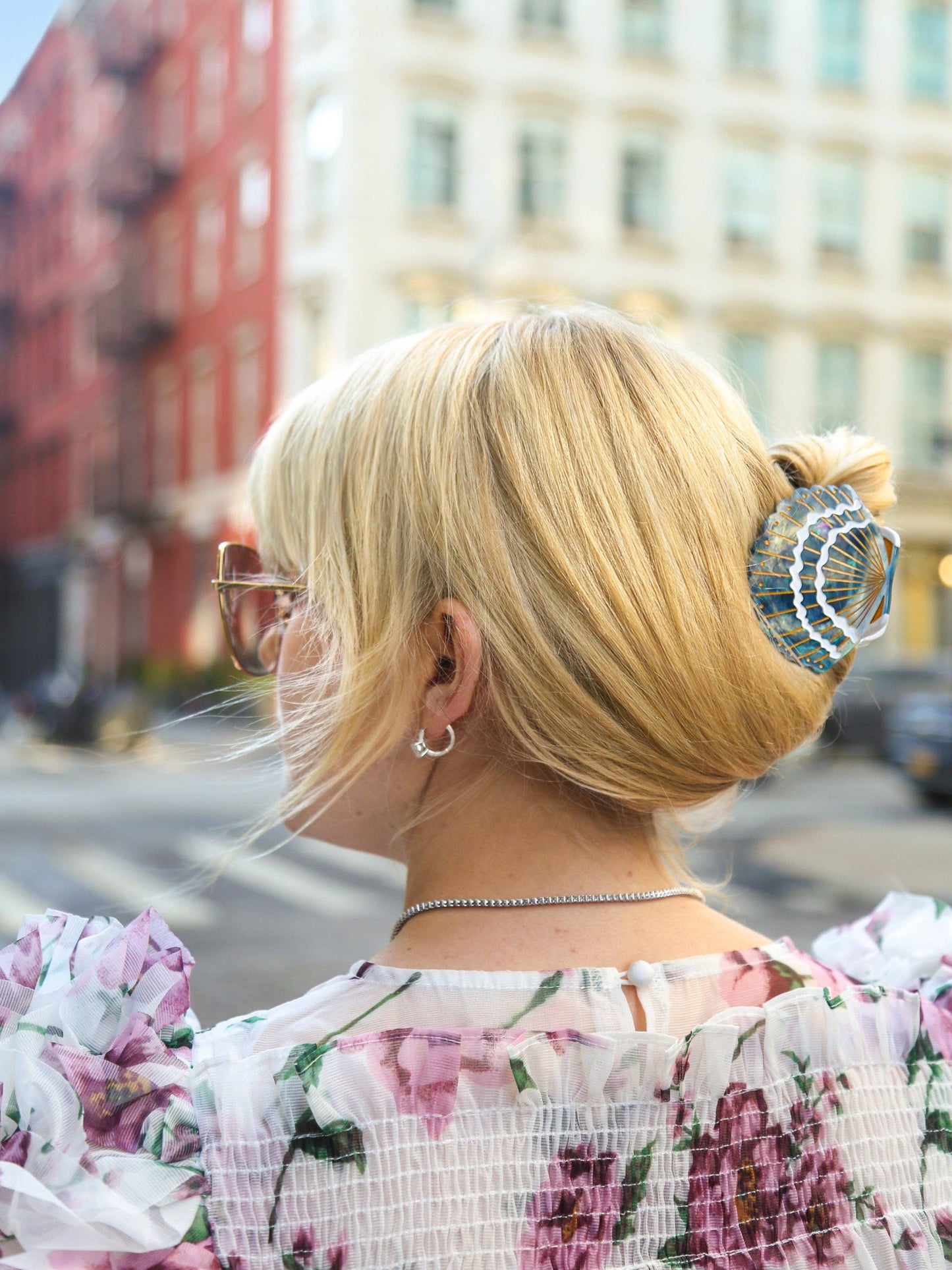 Solar Eclipse - Hand-painted Seashell Claw Hair Clip | Eco-Friendly: Mother of Pearl - Limited Edition
