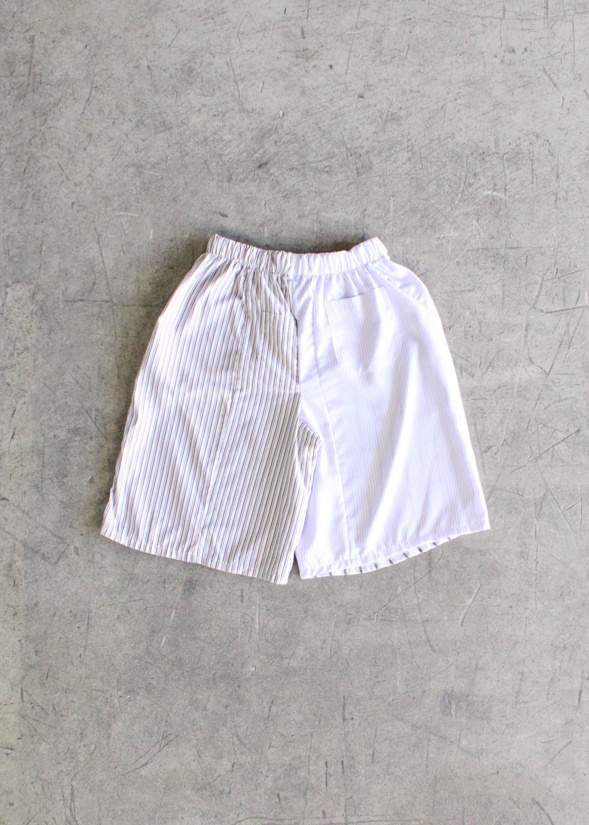 Pieced Striped Wide Leg Jort