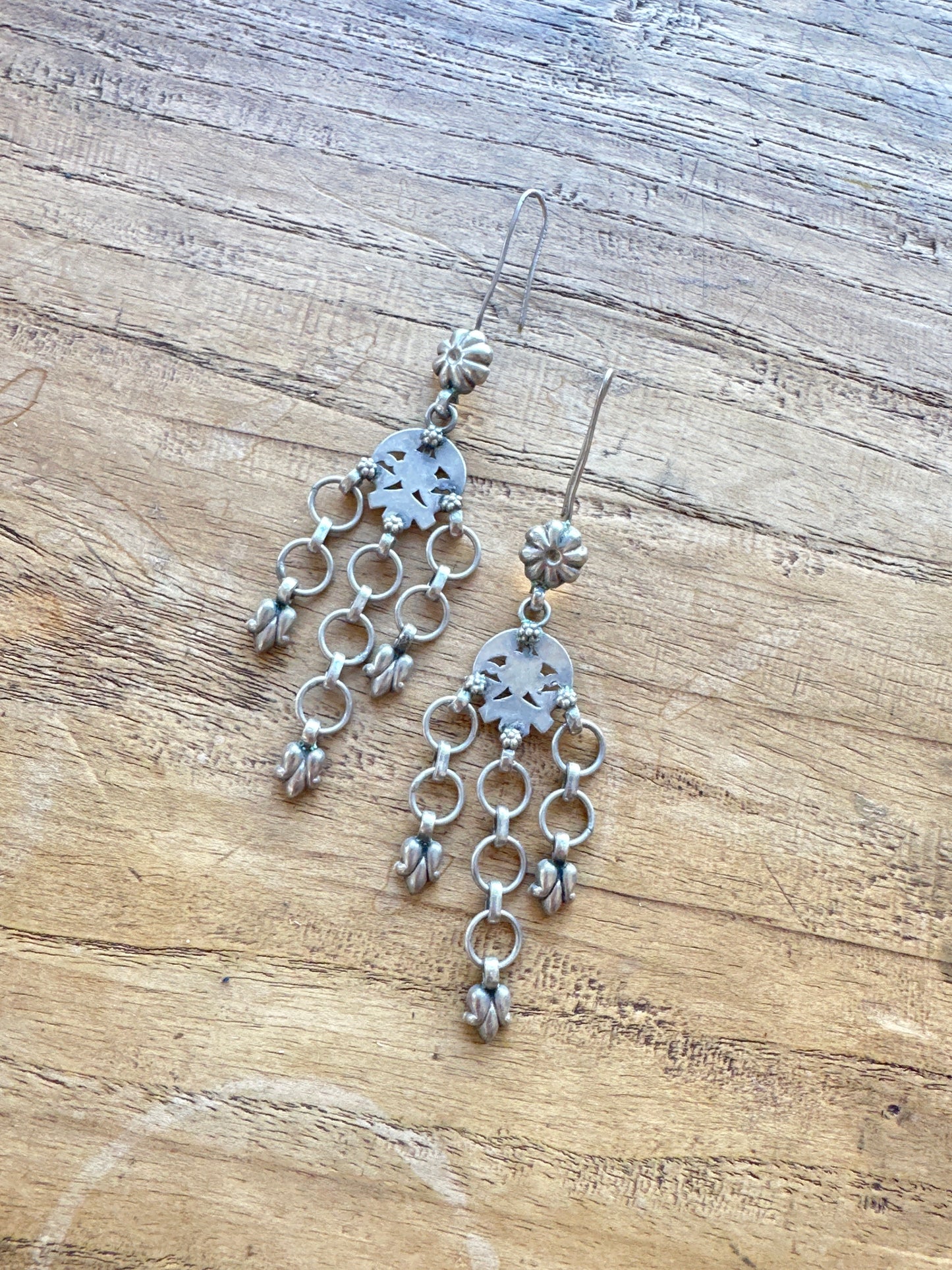 Antique Sterling Spanish Drop Earrings