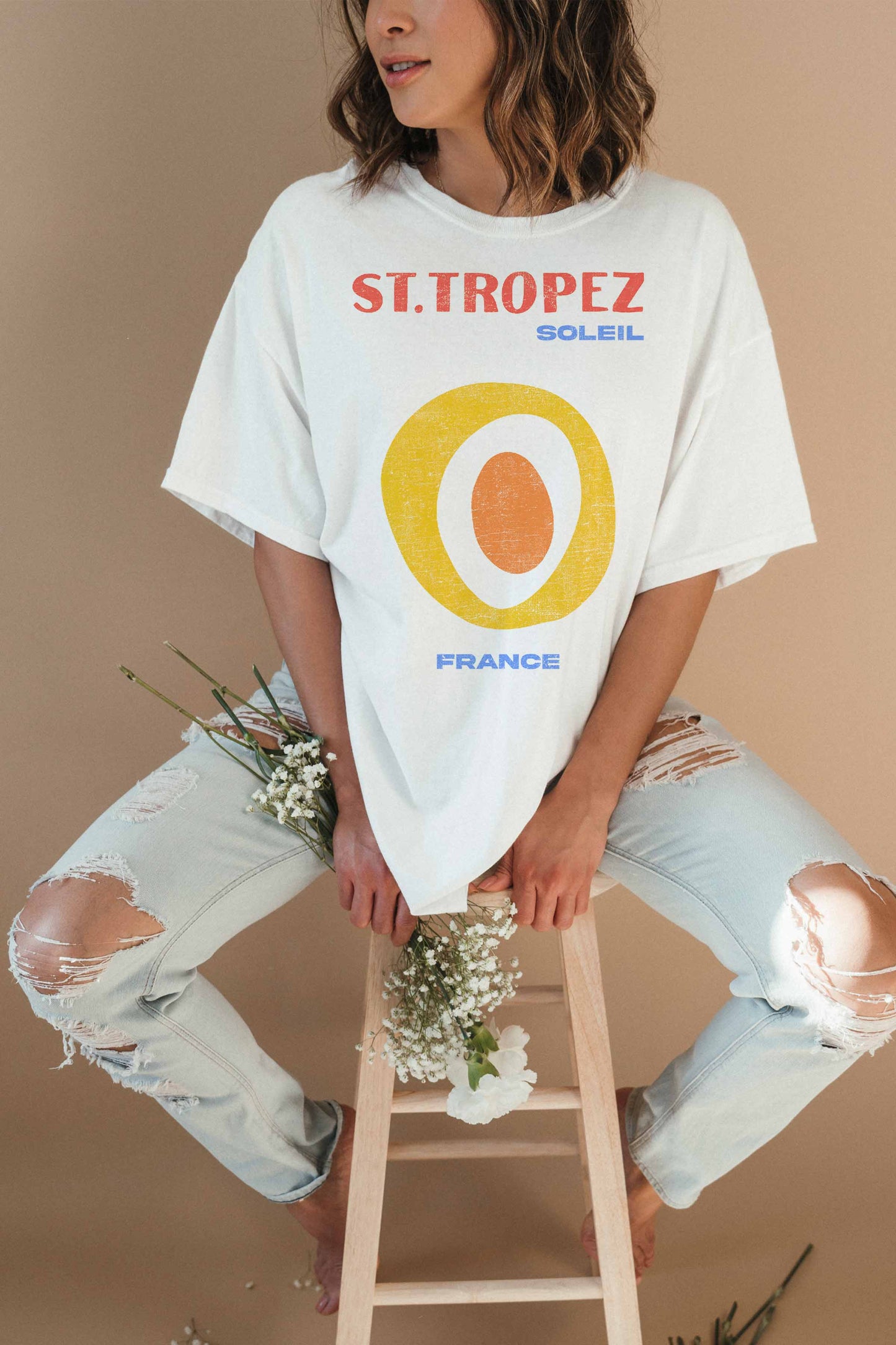 ST TROPEZ OVERSIZED TEE