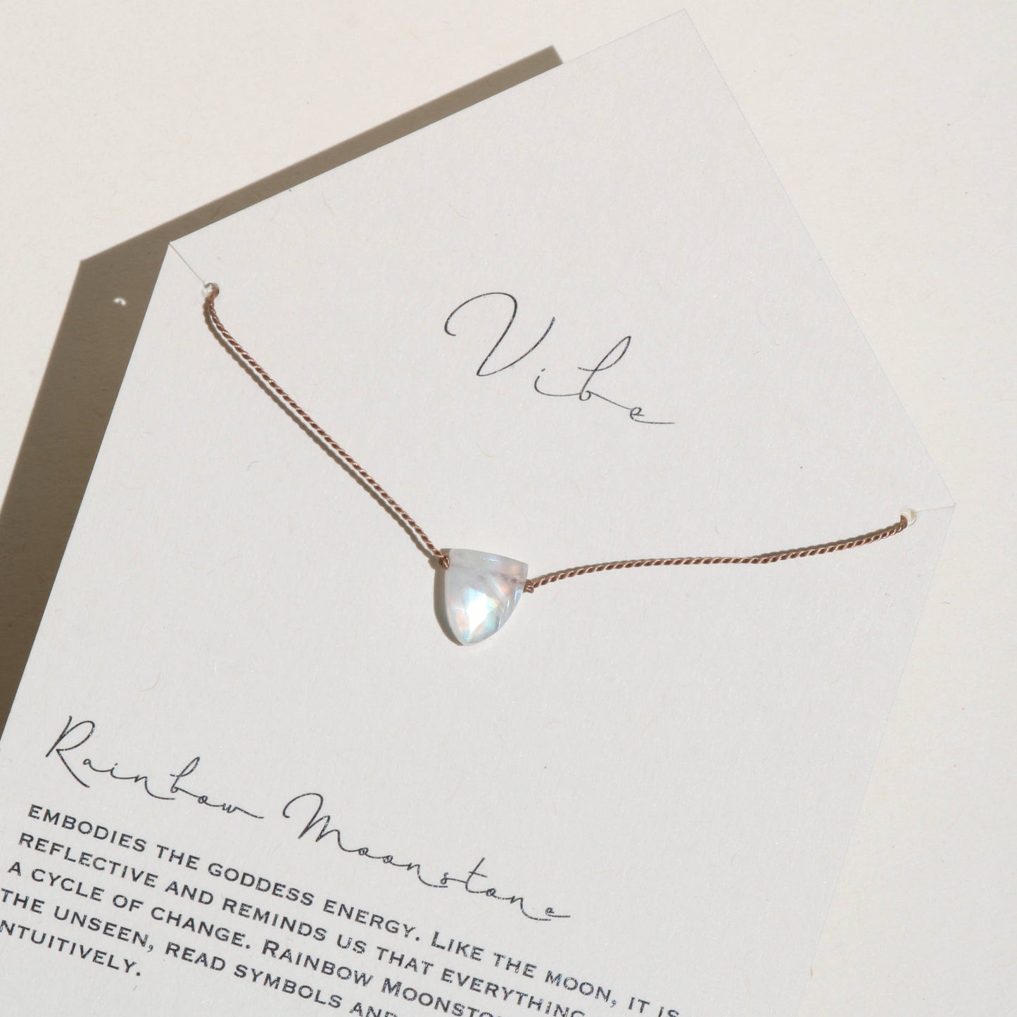 Vibe - VIBE NECKLACE | RAINBOW MOONSTONE FLARE