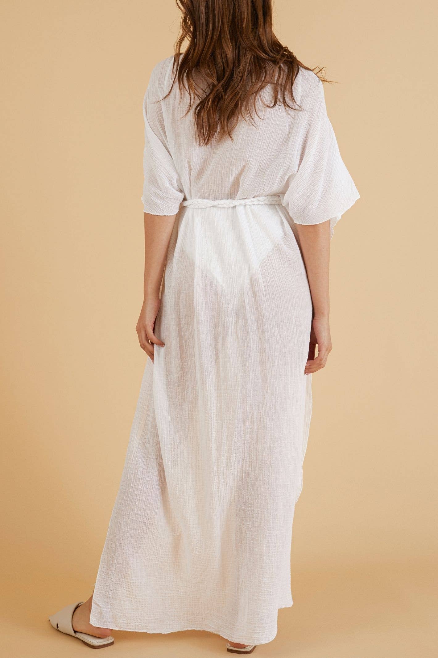 The Handloom - Juniper Kimono - White: White / One Size