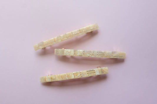 Hey Ricochet - Extra Long Barrette - Shell