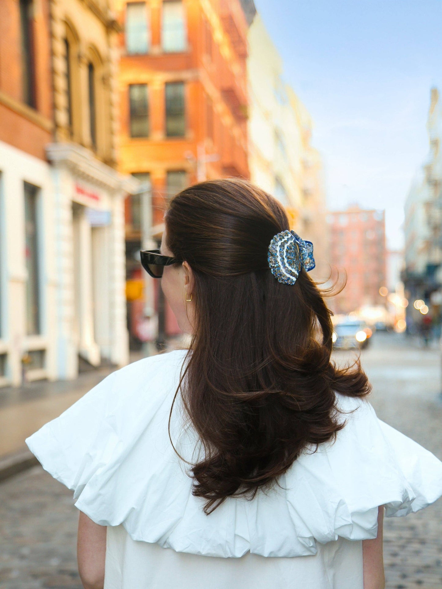Solar Eclipse - Hand-painted Seashell Claw Hair Clip | Eco-Friendly: Mother of Pearl - Limited Edition