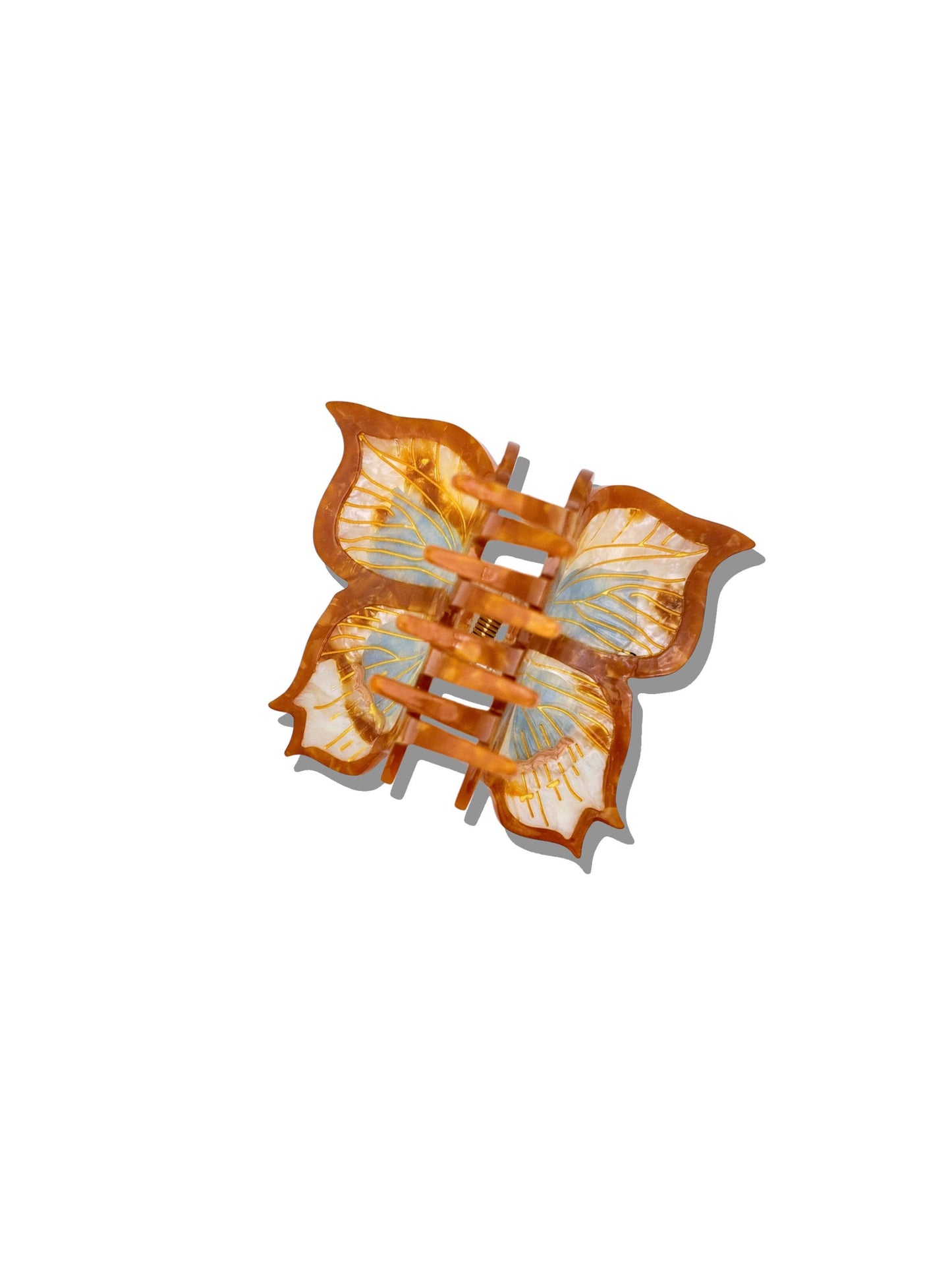 Solar Eclipse - Hand-painted Australian Amethyst Butterfly Claw Hair Clip |