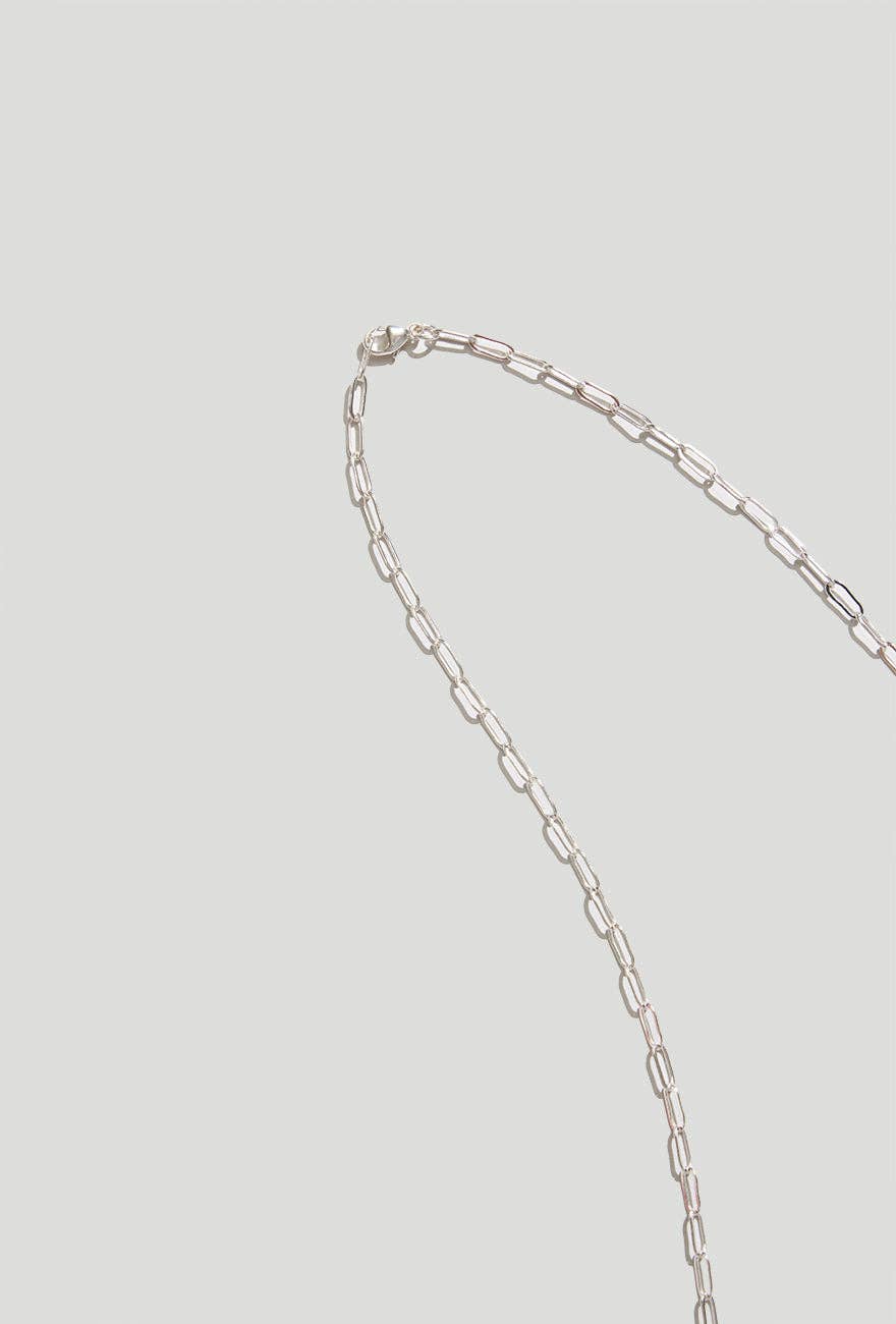 Maslo Jewelry - Paperclip Chain Necklace Sterling Silver