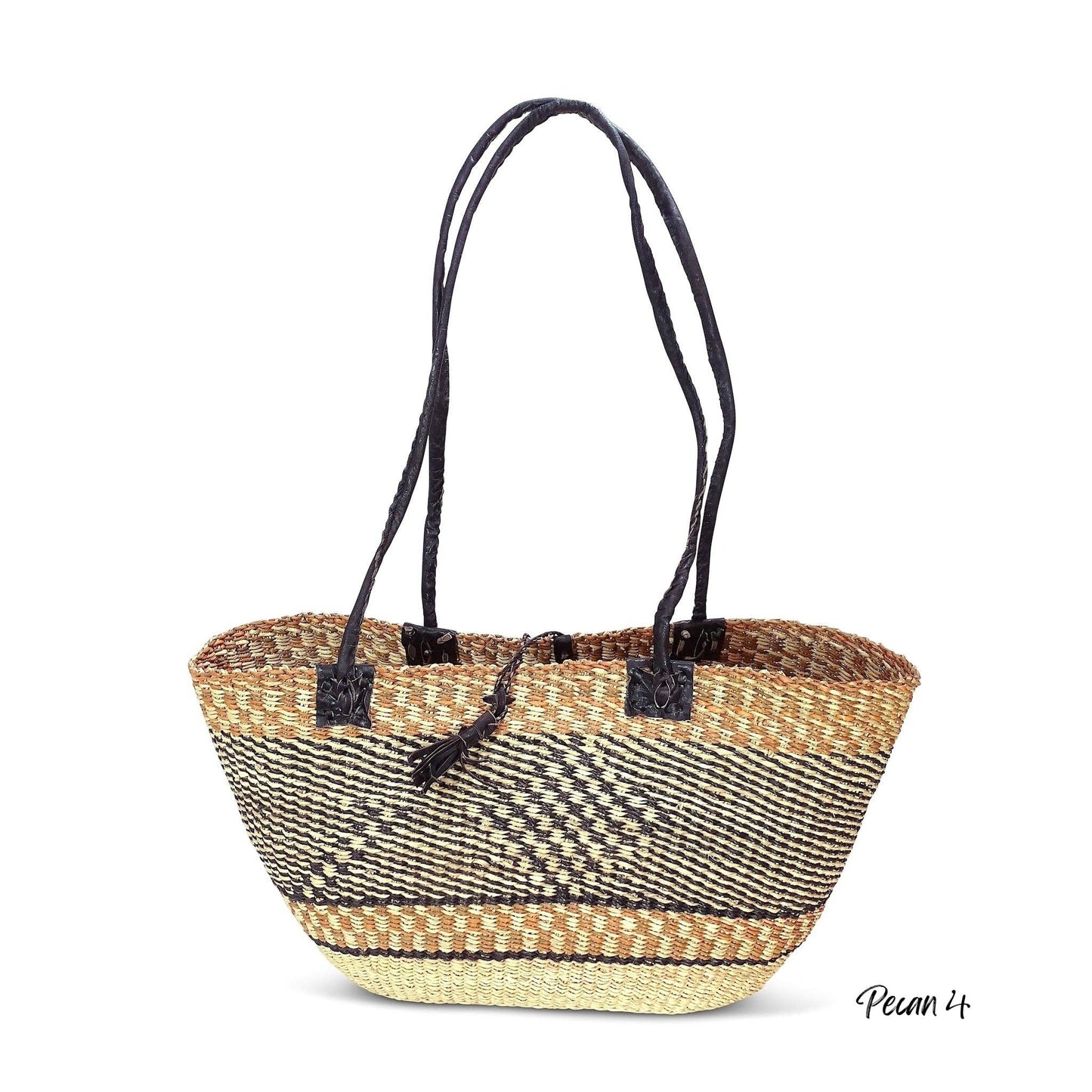 Ti-a Woven Goods - Shoulder Purse: Peanut- Patterns may vary