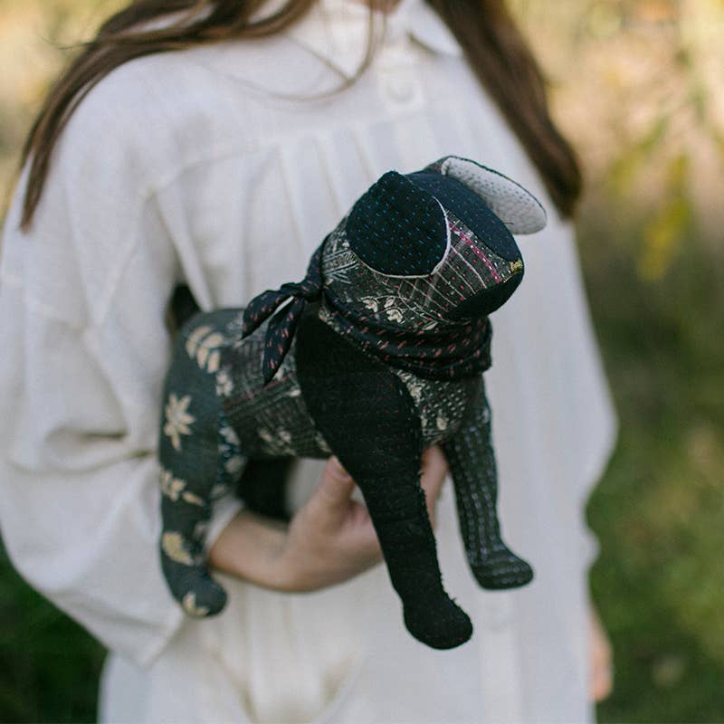 Kantha 'Darby' Dog - Soft Cotton Art Doll