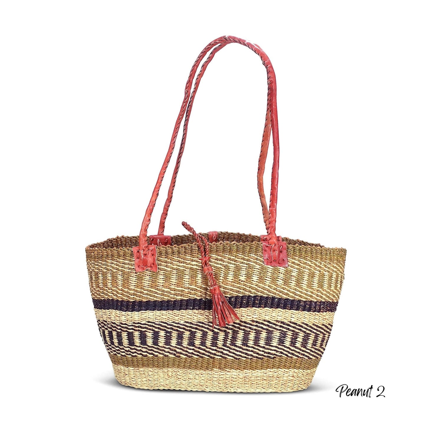 Ti-a Woven Goods - Shoulder Purse: Pecan- Patterns may vary