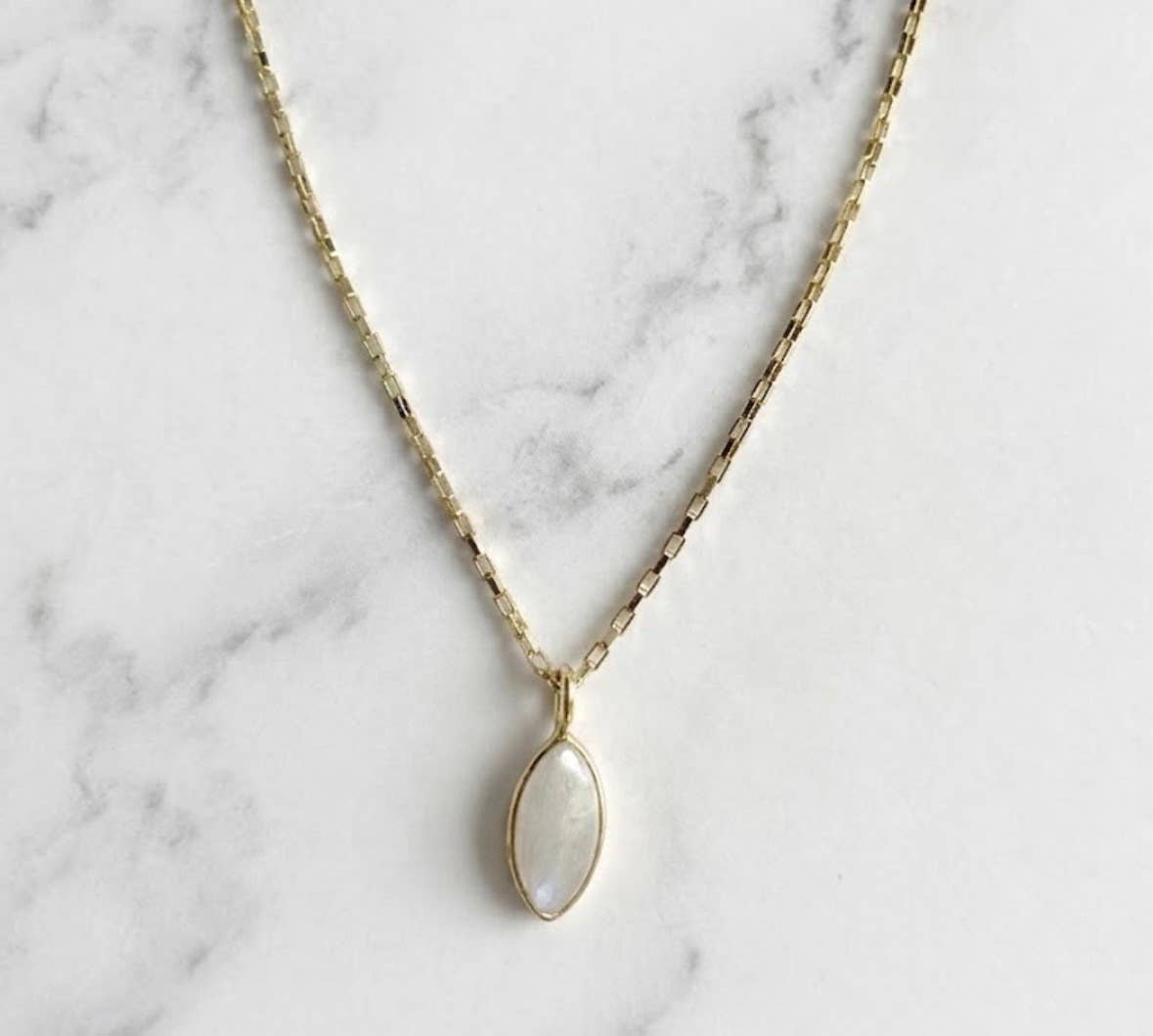 Marquise Moonstone Necklace