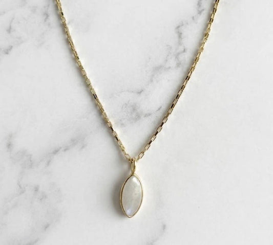 Marquise Moonstone Necklace