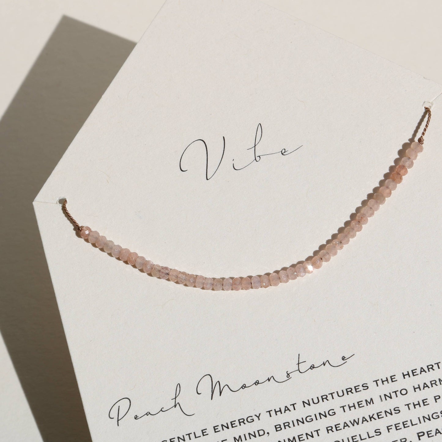 Vibe - VIBE NECKLACE | PEACH MOONSTONE BEADED