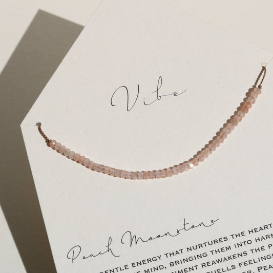 Vibe - VIBE NECKLACE | PEACH MOONSTONE BEADED