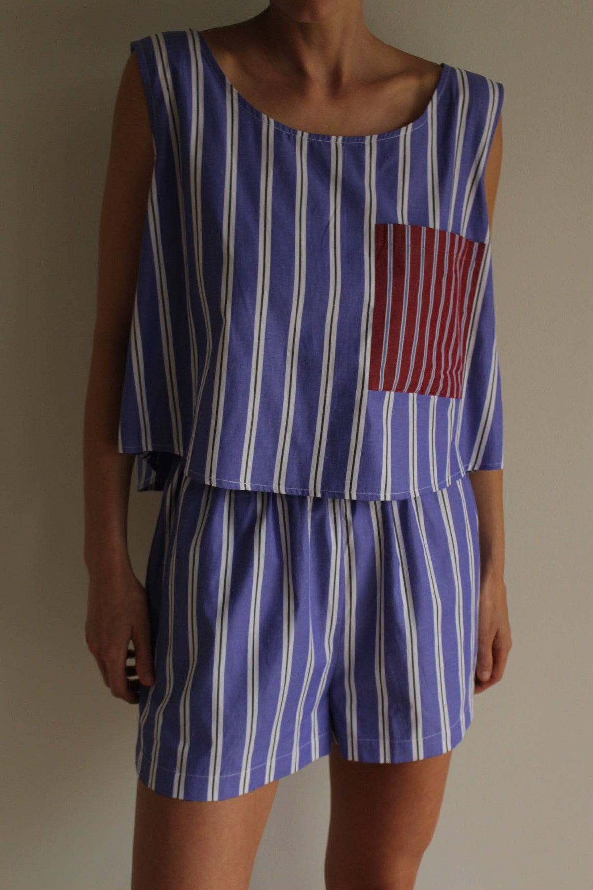 Na Nin - Marni Paper Cotton Patch Pocket Cropped Tank