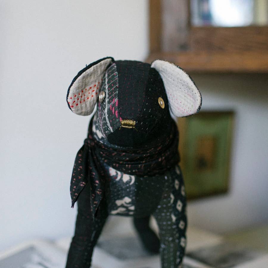 Kantha 'Darby' Dog - Soft Cotton Art Doll