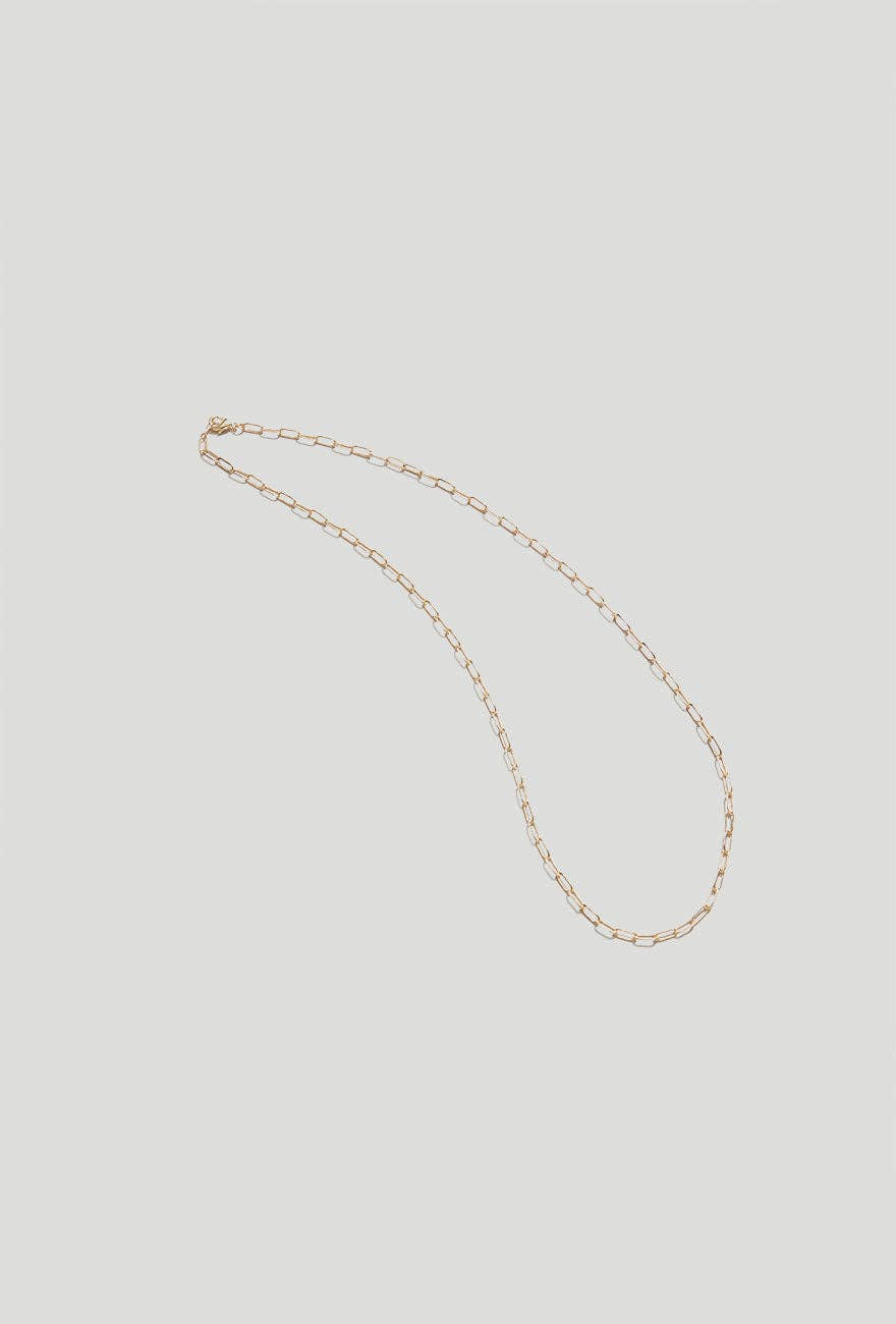 Maslo Jewelry - Paperclip Chain Necklace Gold